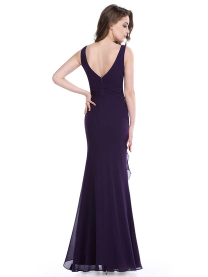 Women's Elegant Sleeveless Long Evening Dress EP08796