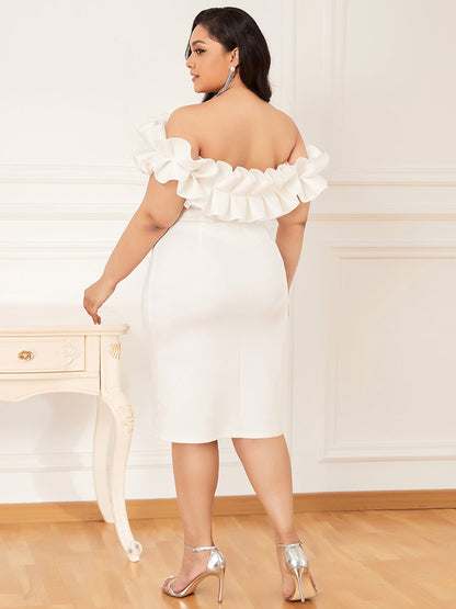Women's Sexy Plus Size Off Shoulder Bodycon Wholesale Party Dress