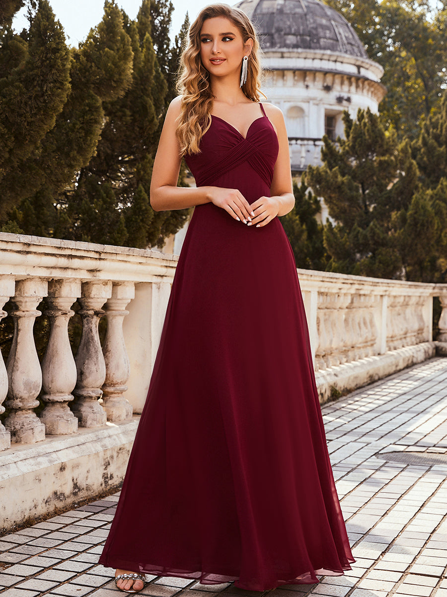 Simple Ruched Bust High Waist Wholesale Evening Dress