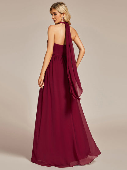 A-Line Chiffon Floor Length Wholesale Bridesmaid Dresses