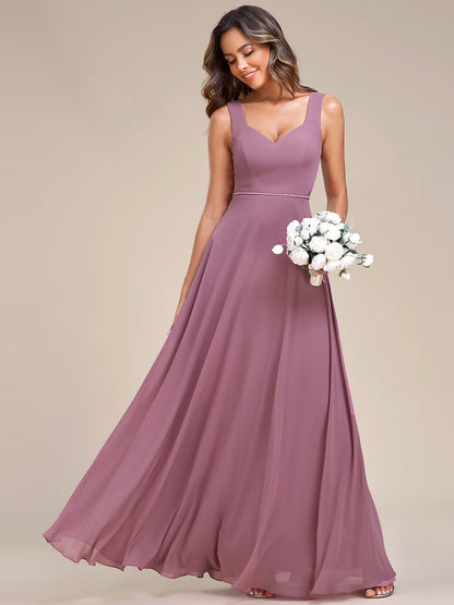 Backless Butterfly Design Chiffon Wholesale Bridesmaid Dresses