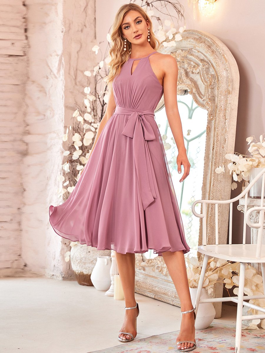 Charming Halter Neck Sleeveless Wholesale Bridesmaid Dresses
