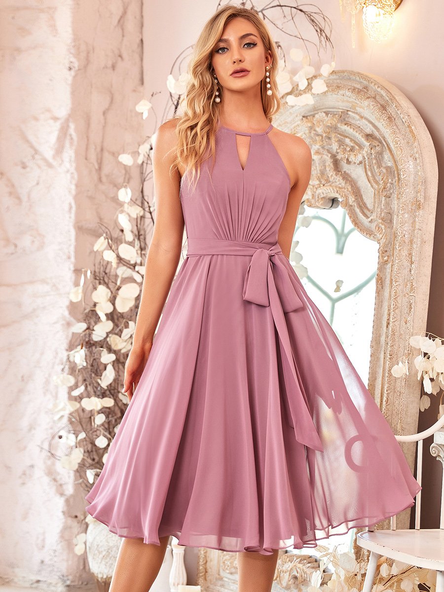 Charming Halter Neck Sleeveless Wholesale Bridesmaid Dresses