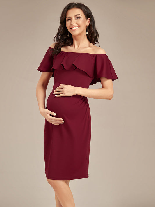 Off Shoulder Ruffles Wholesale Maternity Dresses