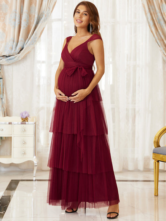 Sleeveless Layered Wholesale Dress for Pregnant Women FS