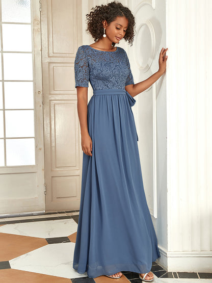 Elegant Lace & Chiffon Wholesale Evening Dress For Women