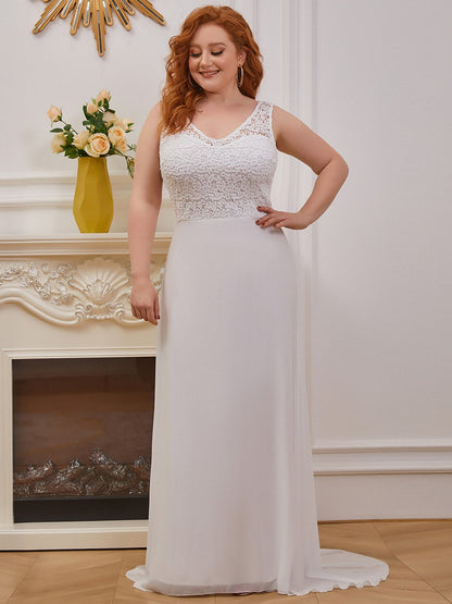 Maxi Long Lace&Chiffon Wholesale Bridesmaid Dresses For Wedding
