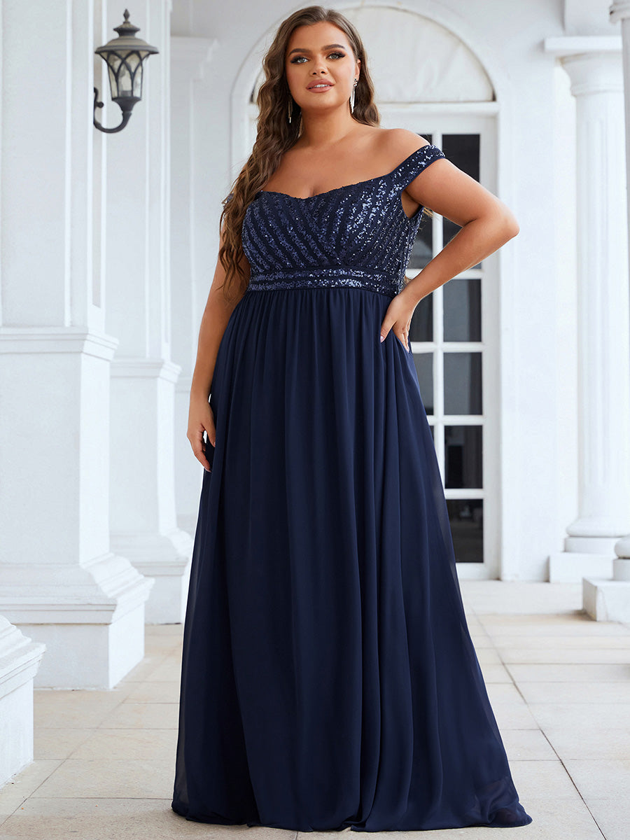 Adorable Plus Size Sweetheart Neckline A-line Evening Gown