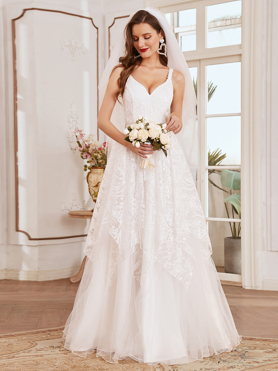 Romantic Wholesale Lace & Tulle Sleeveless Wedding Dress