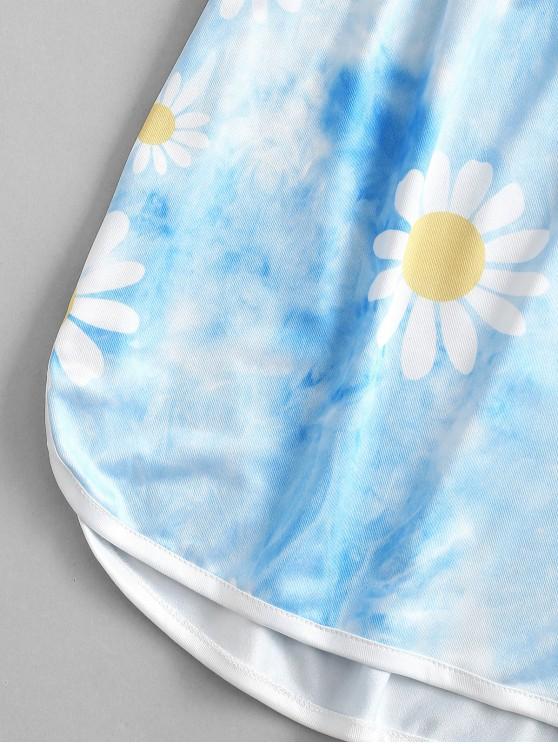 Flower Cloud Tie Dye Knot Two Piece Set - INS | Online Fashion Free Shipping Clothing, Dresses, Tops, Shoes
