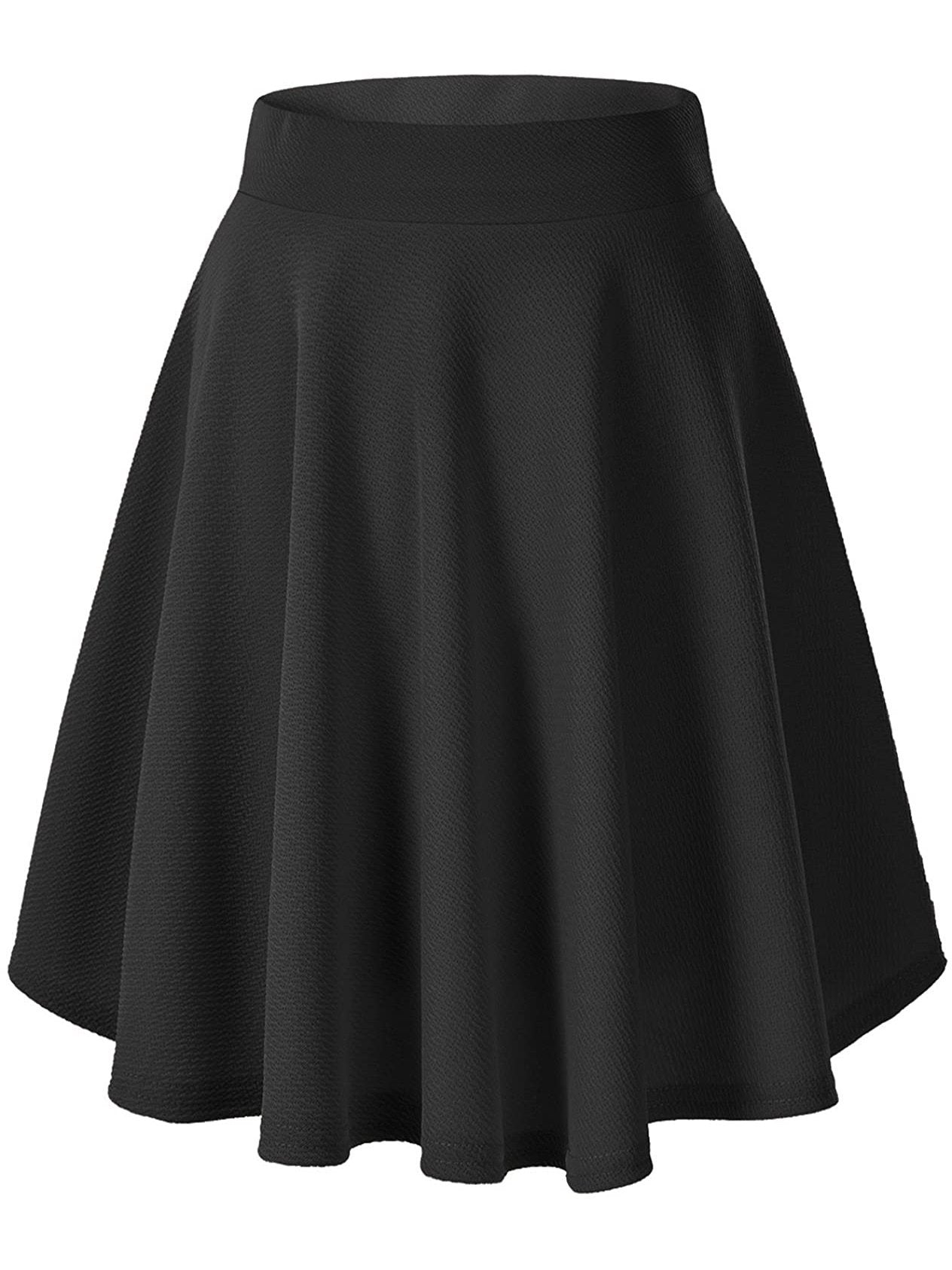 Women's Basic Versatile Stretchy Flared Casual Mini Skater Skirt - Skirts - MsDressly | Online Fashion Free Shipping Clothing, Dresses, Tops, Shoes - 15/03/ - 2XL - Autumn
