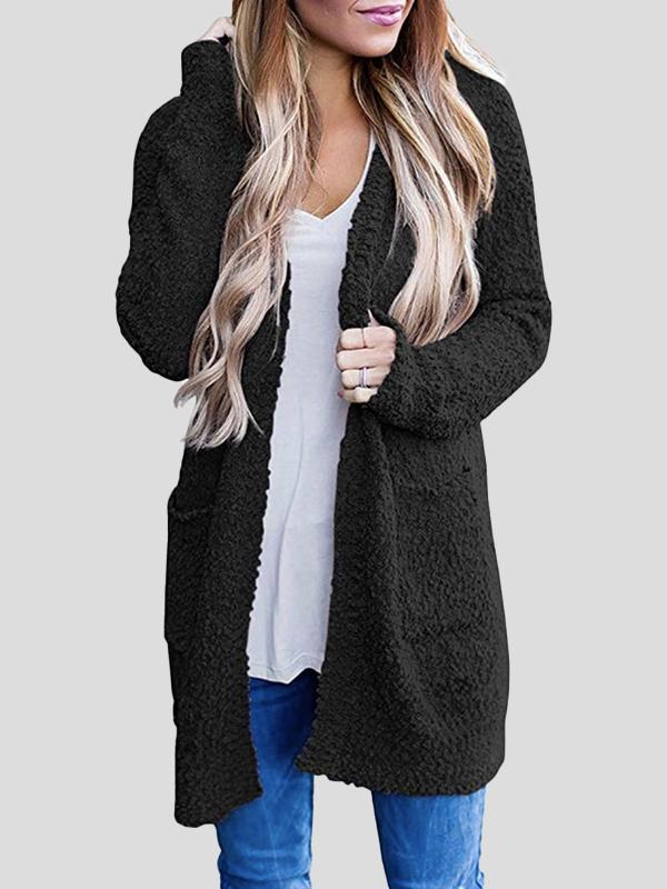 Women's Cardigans Casual Solid Pocket Velvet Cardigan - Cardigans & Sweaters - MsDressly | Online Fashion Free Shipping Clothing, Dresses, Tops, Shoes - 13/10/ - 30-40 - CAR2110131147