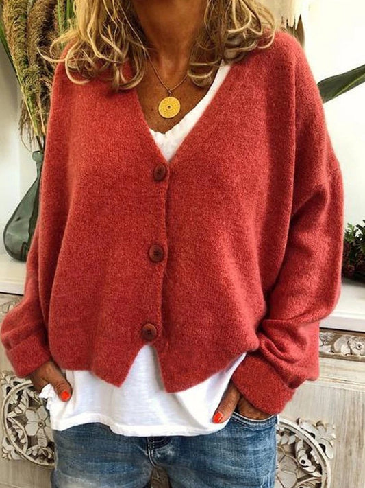 Women's Cardigans Loose Button Sweater Knit Cardigan - Cardigans & Sweaters - MsDressly | Online Fashion Free Shipping Clothing, Dresses, Tops, Shoes - 10/09/ - 20-30 - CAR2109101126