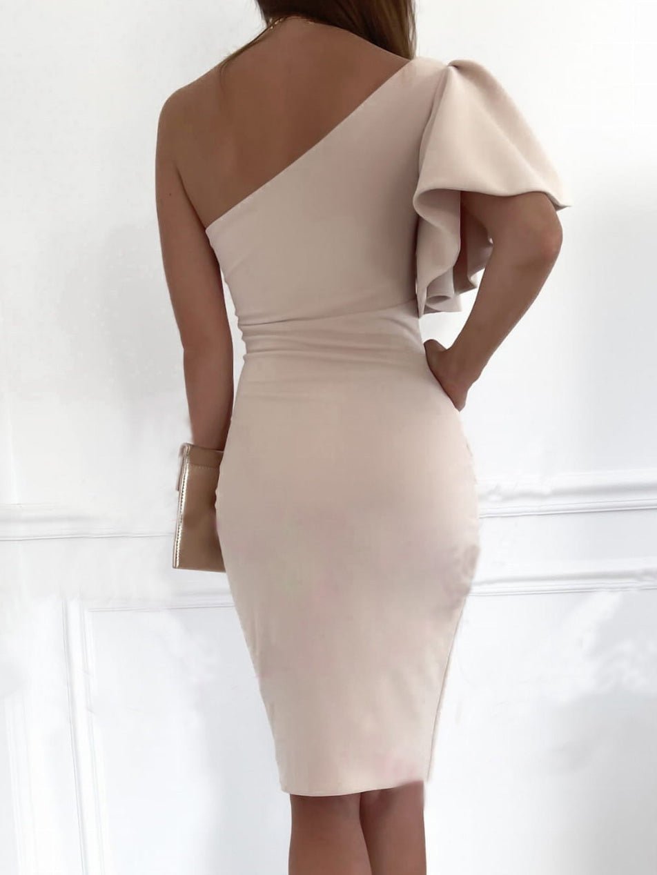 Women's Dresses Sloping Shoulder Half Sleeve Bodycon Dresses - Midi Dresses - Instastyled | Online Fashion Free Shipping Clothing, Dresses, Tops, Shoes - 20-30 - 25/02/2022 - Bodycon Dresses