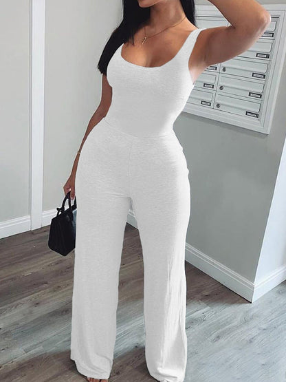 Women's Jumpsuits Casual Vest Sports Flared Jumpsuit - Jumpsuits & Rompers - Instastyled | Online Fashion Free Shipping Clothing, Dresses, Tops, Shoes - 15/01/2022 - 20-30 - Bottoms