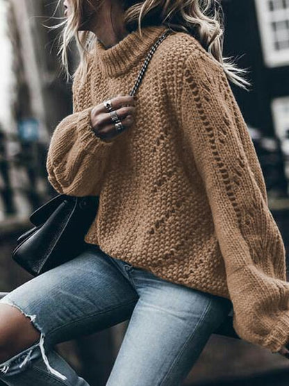 Women's Sweaters Fashion Round Neck Long Sleeve Sweater - Cardigans & Sweaters - INS | Online Fashion Free Shipping Clothing, Dresses, Tops, Shoes - 09/11/2021 - 30-40 - Cardigans & Sweaters